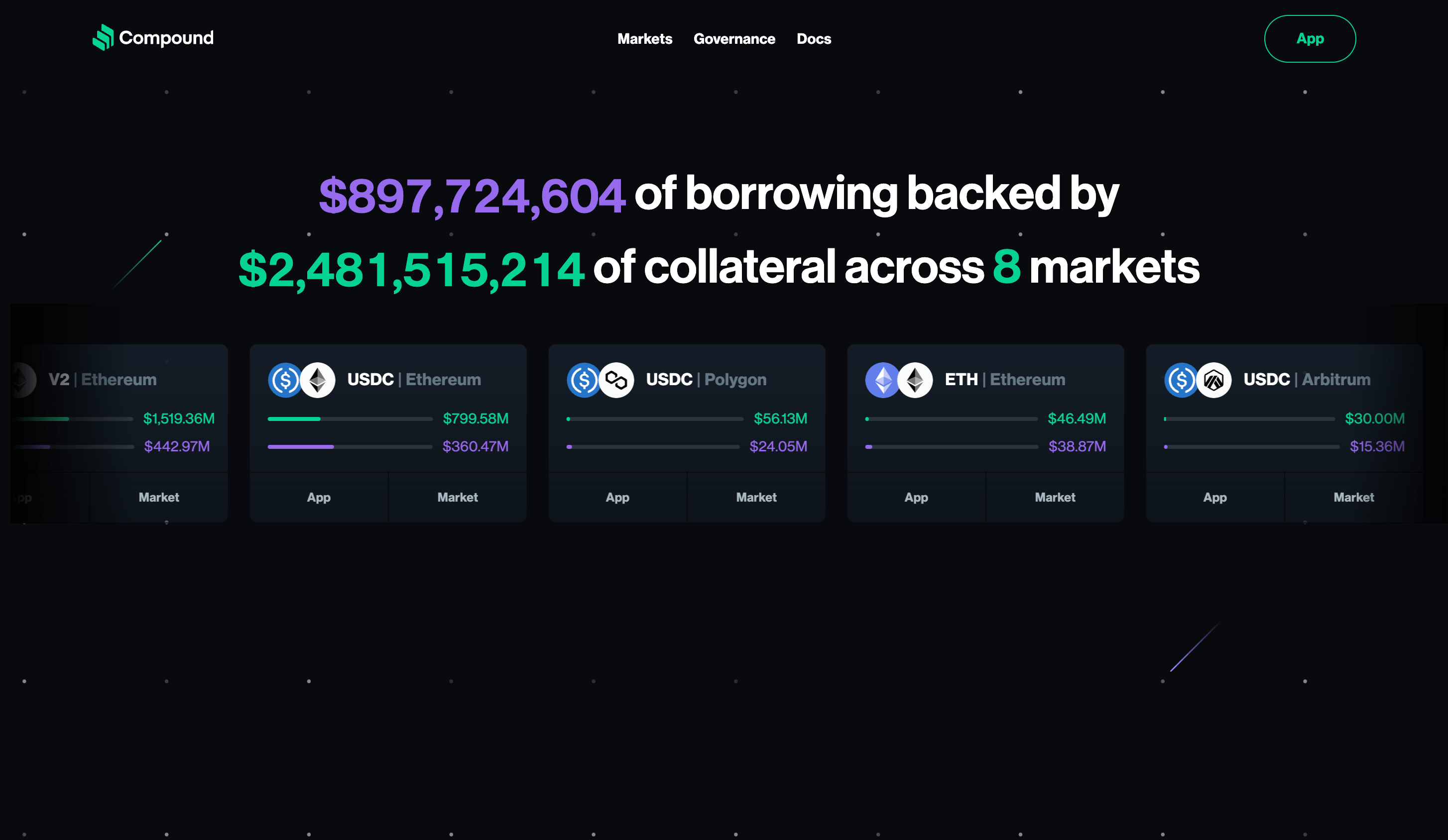 Creditcoin DeFi lending dashboard screenshot